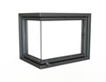 Corner fireplace door, recessed model (Several sizes and colours)