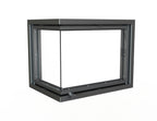 Corner fireplace door, recessed model (Several sizes and colours)