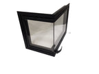 Corner fireplace door, recessed model (Several sizes and colours)