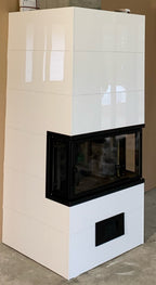 U-shaped fireplace door, recessed model (750×280 mm)